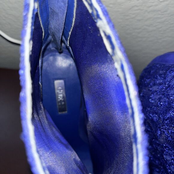 GUESS Arya Cobalt Mid Calf Lace Booties Size 9 - Picture 7 of 7